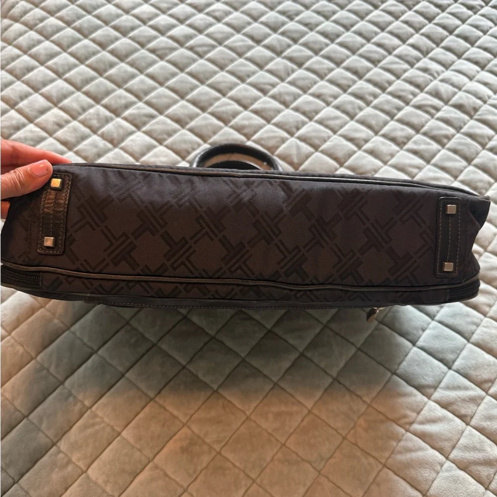 Tumi Black Satchel with T Monogram Hardware